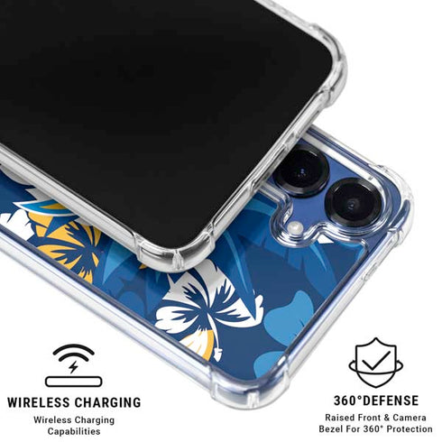 NFL Los Angeles Chargers Tropical Print Galaxy S25 Clear Case